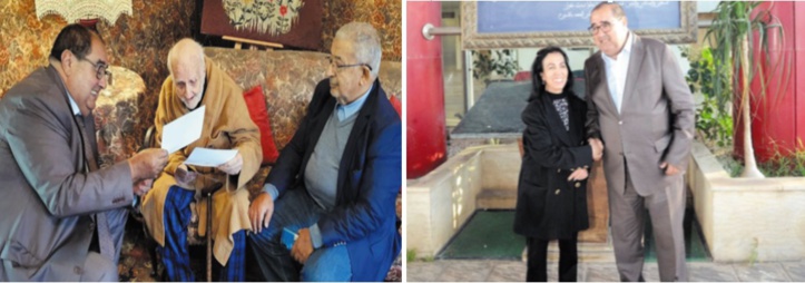Le Premier secrétaire rend visite à Mohamed Lahbabi et reçoit la veuve de Fqih Basri