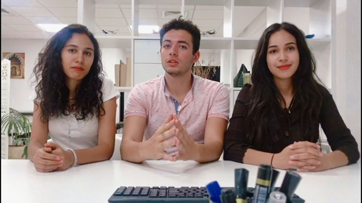 De gauche à droite : Kamilia Benzayyan, Zakaria Natiji et Imane Bicane