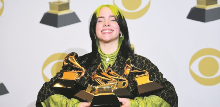 Grand chelem pour la jeune Billie Eilish aux Grammy Awards