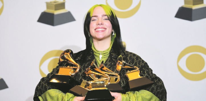 Grand chelem pour la jeune Billie Eilish aux Grammy Awards Grand chelem pour la jeune Billie Eilish aux Grammy Awards