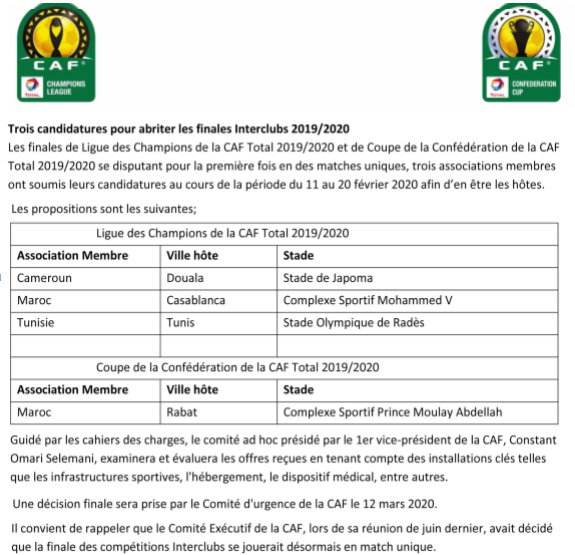 Le WAC et le Raja à 90 minutes du dernier carré de la Ligue des champions