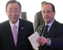 En marge du Forum de Strasbourg : Ban Ki-moon rencontre Hollande pour parler de la Syrie et du Mali En marge du Forum de Strasbourg : Ban Ki-moon rencontre Hollande pour parler de la Syrie et du Mali