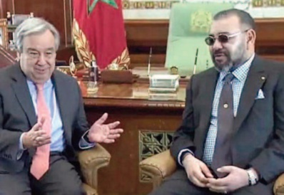 S.M le Roi s'entretient par téléphone avec le Secrétaire général de l'ONU