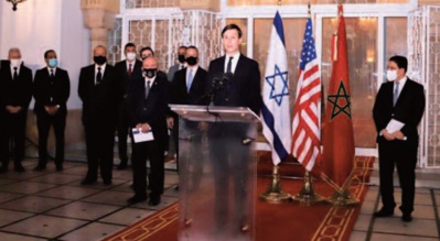 ​S.M le Roi reçoit le conseiller principal du président Trump et la délégation israélienne qui l'accompagne