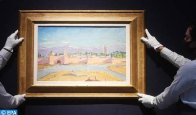 Une toile de Winston Churchill représentant la mosquée Koutoubia présentée aux enchères à Londres Une toile de Winston Churchill représentant la mosquée Koutoubia présentée aux enchères à Londres