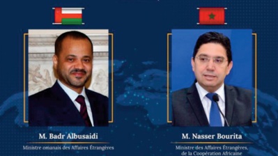 Nasser Bourita s'entretient avec son homologue omanais Nasser Bourita s'entretient avec son homologue omanais