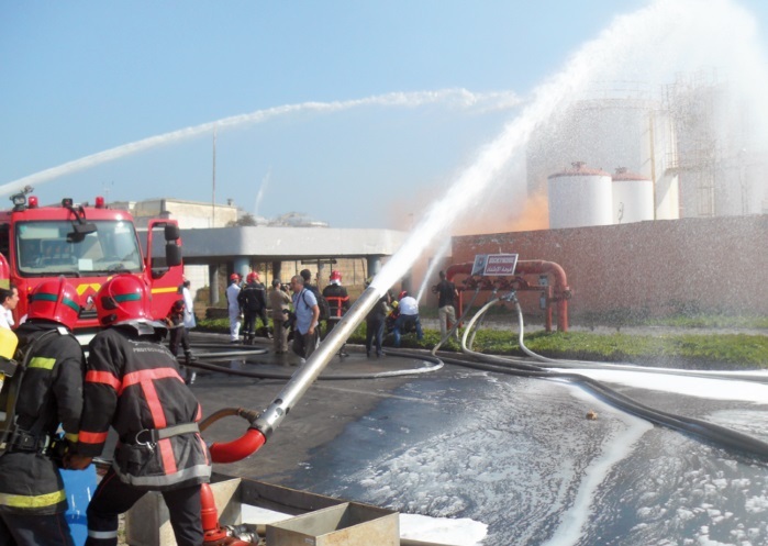 Simulation d’un incendie au port de Mohammedia