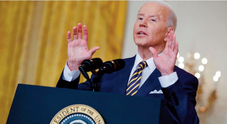 Joe Biden vante ses progrès dans une année de défis Joe Biden vante ses progrès dans une année de défis