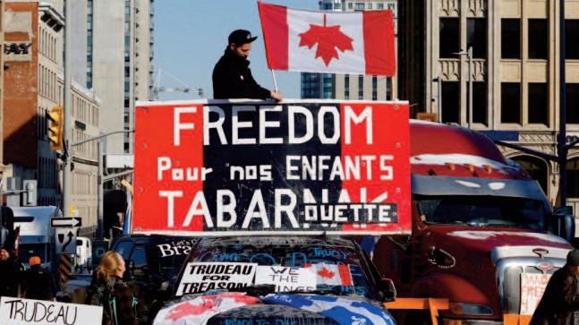 Les manifestations anti-mesures sanitaires au Canada inspirent une mobilisation internationale
