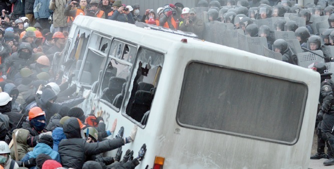 Violents affrontements en Ukraine Violents affrontements en Ukraine