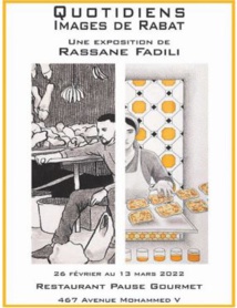 Vernissage à Rabat de l'exposition “Quotidiens images de Rabat” de l’ artiste Rassane Fadili