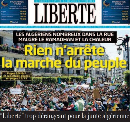 Le quotidien “Liberté” obligé de disparaître sous un régime qui s ’ingénie à brimer les libertés Le quotidien “Liberté” obligé de disparaître sous un régime qui s ’ingénie à brimer les libertés