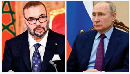 Message de félicitations de S.M le Roi au président russe à l'occasion de la fête nationale de son pays