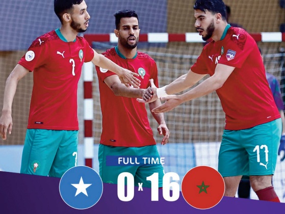 Coupe arabe de futsal: Le Maroc étrille la Somalie