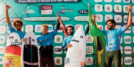 Championnat du monde de kitesurf: James Carew et Capucine Delannoy remportent l'étape de Dakhla