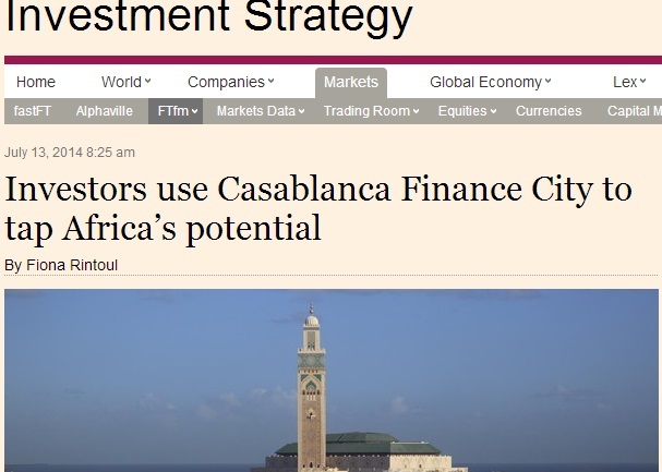 Le Financial Times fait l’éloge de Casablanca Finance City
