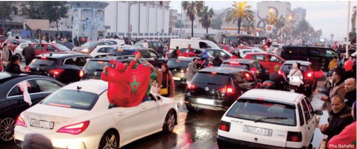 Liesse au Maroc pour une qualification historique Liesse au Maroc pour une qualification historique