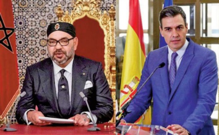Entretien téléphonique de S.M le Roi Mohammed VI avec Son Excellence Monsieur Pedro Sanchez Entretien téléphonique de S.M le Roi Mohammed VI avec Son Excellence Monsieur Pedro Sanchez