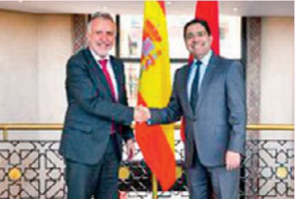 Nasser Bourita s'entretient avec le président du gouvernement des Iles Canaries
Nasser Bourita s'entretient avec le président du gouvernement des Iles Canaries