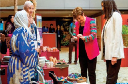 Réunions de printemps BM-FMI à Washington: La DG du FMI visite le pavillon du Maroc Réunions de printemps BM-FMI à Washington: La DG du FMI visite le pavillon du Maroc