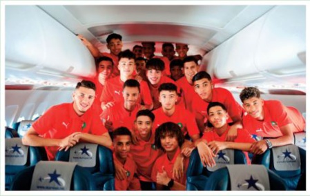 CAN U17: La délégation marocaine s’est déplacée vendredi en Algérie par vol direct en partance de l'aéroport Rabat-Salé