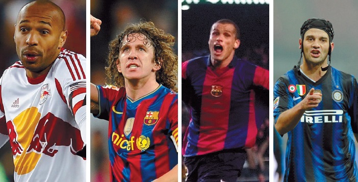 Henry, Puyol, Rivaldo, Chivu: rideau! Henry, Puyol, Rivaldo, Chivu: rideau!