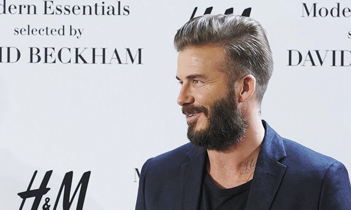 David Beckham méconnaissable avec sa barbe de hipster David Beckham méconnaissable avec sa barbe de hipster