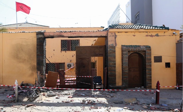 Le Maroc condamne fermement l'attaque ayant visé son ambassade à Tripoli Le Maroc condamne fermement l'attaque ayant visé son ambassade à Tripoli