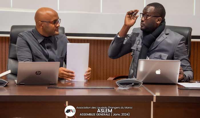 Mohamed Abdou Idriss (Secrétaire général) et Doucouré Makan (Président) du Bureau exécutif de l'ASLEM