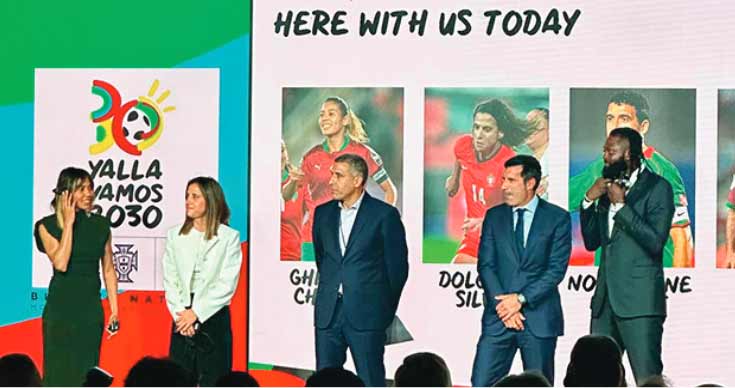 Coupe du monde 2030. Présentation à Lisbonne des ambassadeurs de la candidature conjointe Maroc-Portugal-Espagne Coupe du monde 2030. Présentation à Lisbonne des ambassadeurs de la candidature conjointe Maroc-Portugal-Espagne