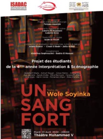 Présentation à Rabat de "Un Sang fort". Un projet théâtral des étudiants de l'ISADAC invitant à un brassage culturel africain Présentation à Rabat de "Un Sang fort". Un projet théâtral des étudiants de l'ISADAC invitant à un brassage culturel africain