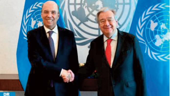 Omar Zniber examine les moyens de promouvoir les priorités du CDH avec le SG de l'ONU Omar Zniber examine les moyens de promouvoir les priorités du CDH avec le SG de l'ONU