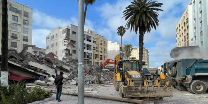 Effondrement d’un immeuble de cinq étages à Casablanca Effondrement d’un immeuble de cinq étages à Casablanca