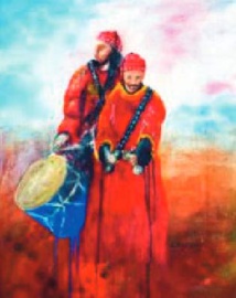 Vernissage de l'exposition "Rythmes gnaouis" de l'artiste plasticienne Saliha El Kanouny Vernissage de l'exposition "Rythmes gnaouis" de l'artiste plasticienne Saliha El Kanouny