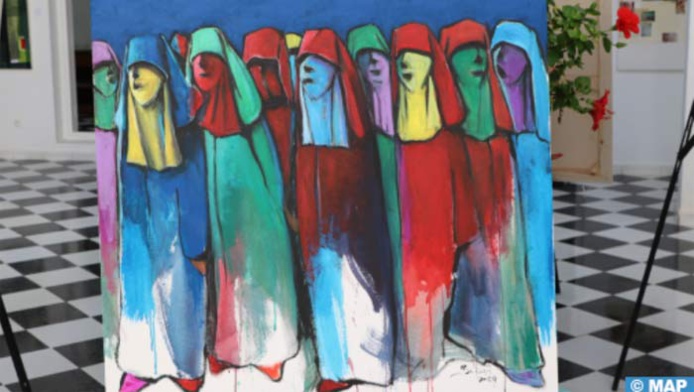 Moussem d'Assilah. Exposition collective des œuvres des ateliers artistiques Moussem d'Assilah. Exposition collective des œuvres des ateliers artistiques