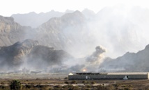 Sites militaires bombardés par la coalition à Sanaa Sites militaires bombardés par la coalition à Sanaa