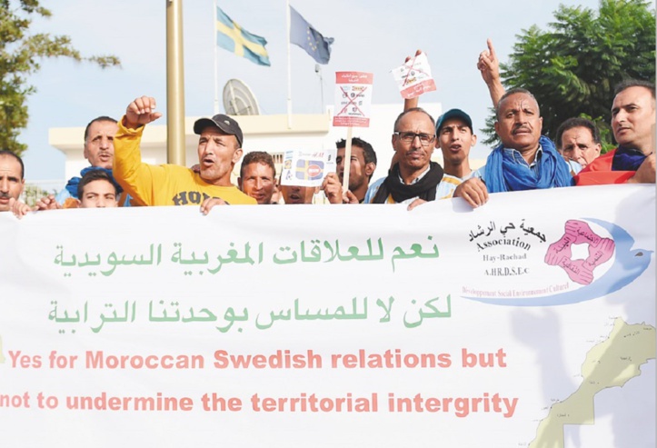 A Rabat, plusieurs milliers de Marocains manifestent contre l’ingérence suédoise