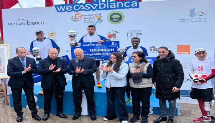 Hamza Sahli remporte le 15ème Marathon international de Casablanca Hamza Sahli remporte le 15ème Marathon international de Casablanca