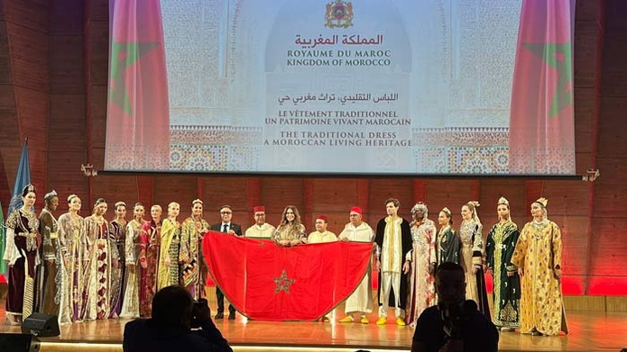 Le caftan marocain brille de mille feux à l’Unesco Le caftan marocain brille de mille feux à l’Unesco