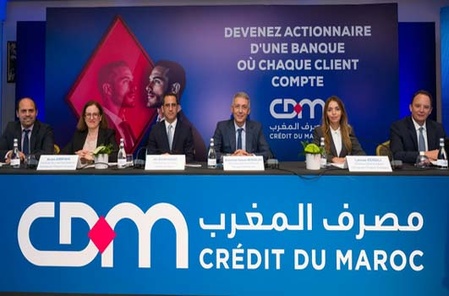 Offre de vente au public des actions du Crédit du Maroc : un grand succès auprès des particuliers et des institutionnels (Holmarcom) Offre de vente au public des actions du Crédit du Maroc : un grand succès auprès des particuliers et des institutionnels (Holmarcom)