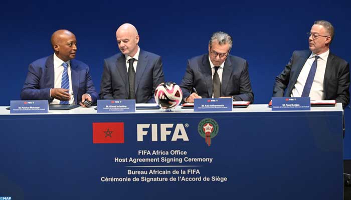 Signature d'un accord de siège du Bureau Afrique de la FIFA au Maroc Signature d'un accord de siège du Bureau Afrique de la FIFA au Maroc
