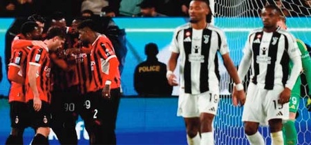 Supercoupe d'Italie : L'AC Milan renverse la Juventus et file en finale
Supercoupe d'Italie : L'AC Milan renverse la Juventus et file en finale