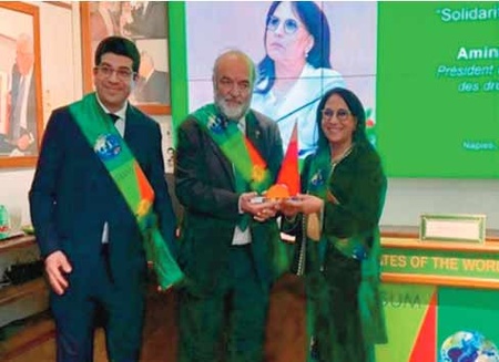 Droits humains: Amina Bouayach reçoit en Italie le Prix de la Fondation Méditerranée 2025 Droits humains: Amina Bouayach reçoit en Italie le Prix de la Fondation Méditerranée 2025