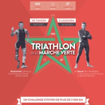 Le plus long triathlon du monde ranime la flamme de la Marche Verte Le plus long triathlon du monde ranime la flamme de la Marche Verte