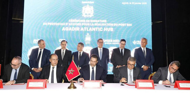 Signature d'un protocole d'accord pour la réalisation du port sec Agadir Atlantic Hub Signature d'un protocole d'accord pour la réalisation du port sec Agadir Atlantic Hub