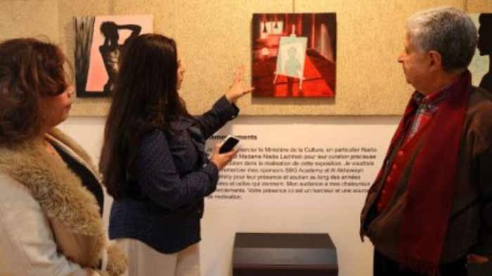 Vernissage à Fès de l'exposition "Quand la toile prend vie" de l'artiste Hind Kadi Hamman Vernissage à Fès de l'exposition "Quand la toile prend vie" de l'artiste Hind Kadi Hamman