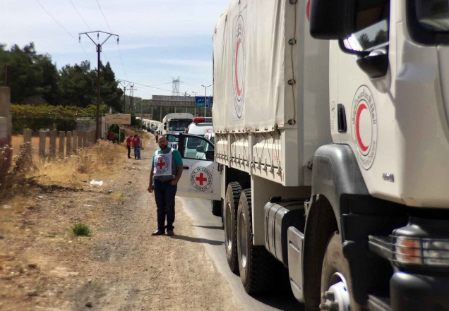 Début de l'opération d'aide à la ville assiégée de Madaya Début de l'opération d'aide à la ville assiégée de Madaya