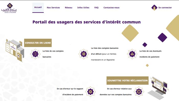 Bank Al-Maghrib lance un nouveau portail pour l’accès des citoyens à des informations relatives aux comptes bancaires Bank Al-Maghrib lance un nouveau portail pour l’accès des citoyens à des informations relatives aux comptes bancaires