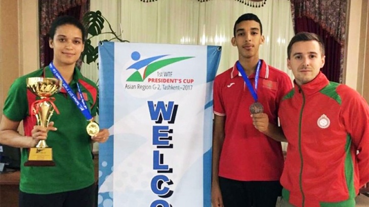 Distinction des taekwondistes marocains à la Coupe du président de la WTF Distinction des taekwondistes marocains à la Coupe du président de la WTF