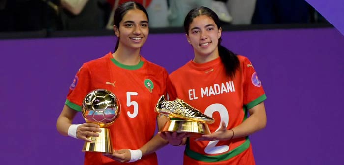 CAN féminine de futsal: Jasmine Demraoui meilleure joueuse et Doha El Madani meilleure buteuse CAN féminine de futsal: Jasmine Demraoui meilleure joueuse et Doha El Madani meilleure buteuse